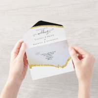 Mariage Moderne Noir et Or Sublime
