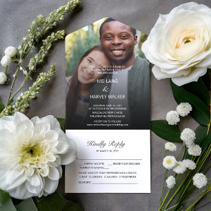 Invitation Tout En Un Mariage photo Décontracté