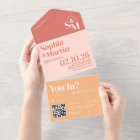 Mariage photo moderne Pastel Bright Peach et Coral