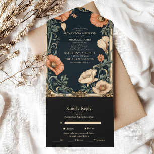 Invitation Tout En Un Mariage Royal Victorien Fantaisiste Floral