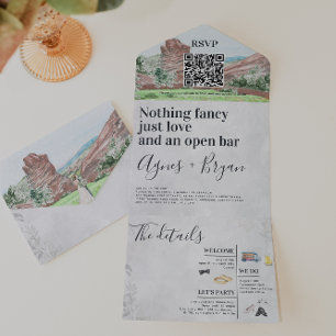 Invitation Tout En Un Mariage Rustique Red Rock Colorado