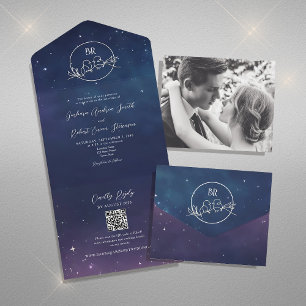 Invitation Tout En Un Mariage Starry Sky