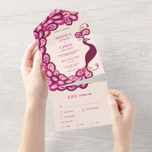 Mariage Vintage Élégance Paon Multicolore
