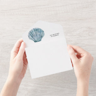 Invitation Tout En Un Mariage vintage Turquoise bleu simple