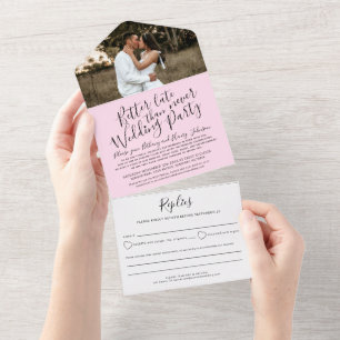 Invitation Tout En Un Meilleure photo de réponse tardive de mariage en n