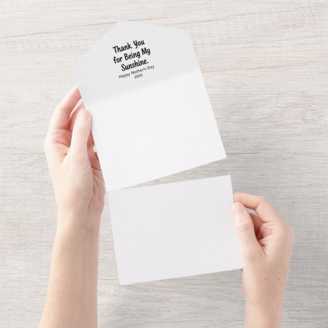 Invitation Tout En Un Merci pour être ma Sunshine maman cadeaux (Déchirure)