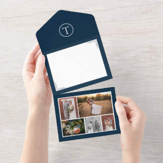 Invitation Tout En Un Merci tout-en-un Mariage/carte de vacances/envelop