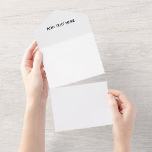 Invitation Tout En Un Minimaliste Blanc Élégant pour Toutes les Occasion