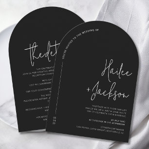 Invitation Tout-en-un minimaliste Mariage moderne et élégant