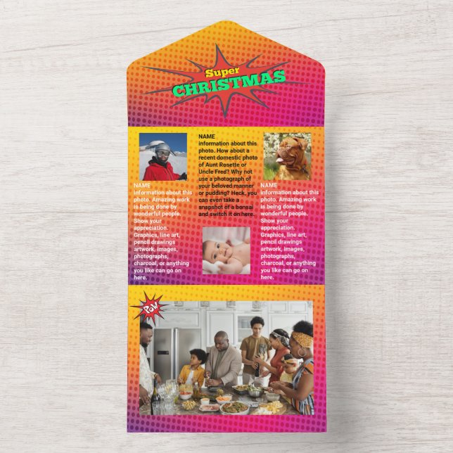 Invitation Tout En Un Mise à jour de la famille Nouvelles 🎄 ✨ Photo de  (À l'intérieur)