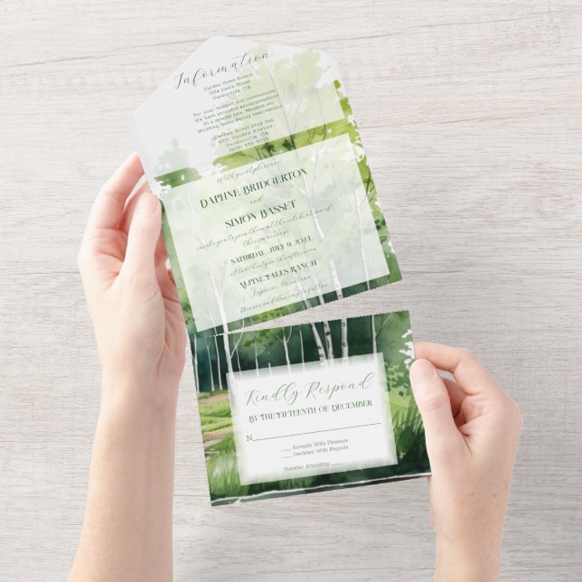 Invitation Tout En Un Misty Mountain Mariage
