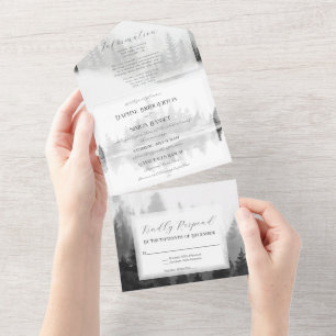 Invitation Tout En Un Misty Mountain Mariage