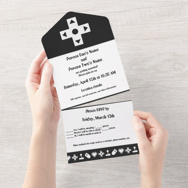 Invitation Tout En Un Mode multijoueur en noir (Déchirure)