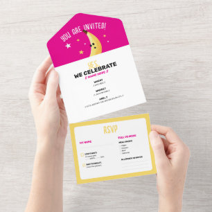 Invitation Tout En Un Motif de fête drôle de jeu de mots sur la banane,