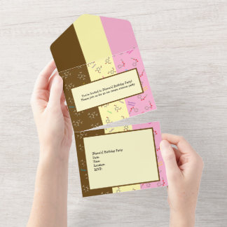 Invitation Tout En Un Napolitain Ice Cream Chimie Parti scientifique