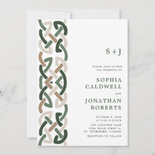 Invitation Tout en un noeud celtique Monogramme Mariage moder