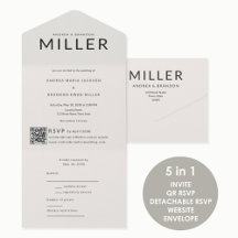 Nom de famille architectural QR Mariage