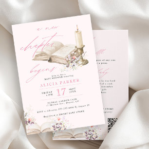Invitation Tout en un nouveau livre de chapitre bébé fille ro