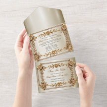 Orné Or Rectangle Fleurs Dimond Mariage brillant