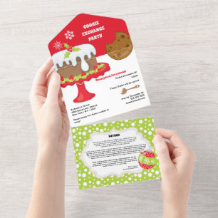 Invitation Tout En Un Pain d'épices garçon recette de biscuit de pudding