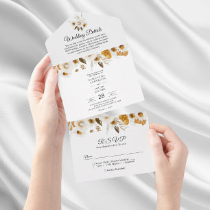 Invitation Tout En Un Panneau de bienvenue pour une baby shower automnal