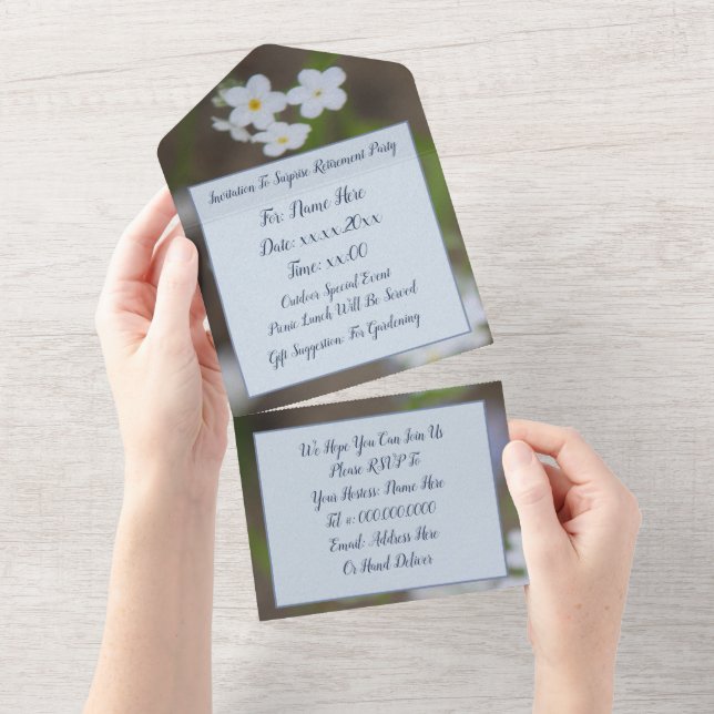 Invitation Tout En Un Papier du Parti de la retraite (Déchirure)