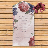 Peonies rose et bleu rustique Pink Pas de dîner