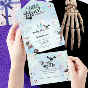 Invitation Tout En Un Petit Boo Baby Baby shower garçon