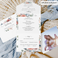 Photo Dusty Blue Peach et Blush Mariage et RSVP