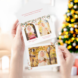Invitation Tout En Un Photo élégant d'arche botanique de Noël à l'aquare