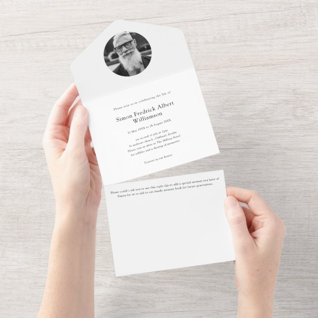 Invitation Tout En Un Photo minimale recueillir des souvenirs des gens (Déchirure)