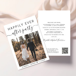 Invitation Tout en un Photo QR Code Mariage Réception