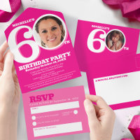 Photo rose graphique dans le 0 du 60e anniversaire