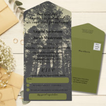 Pins Olive Green Mariage d'automne