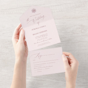 Invitation Tout En Un PixDezines Luxe Calligraphie do-it-yourself Couleu