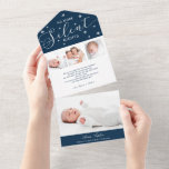 Invitation Tout En Un Plus de nuits silencieuses 4 Photos Annonce de nai<br><div class="desc">Jolie calligraphie de flocons de neige carte de Noël photo annonce de naissance. Facile à personnaliser avec vos détails. Veuillez me contacter via le chat si vous avez des questions sur l'œuvre d'art ou si vous avez besoin d'une personnalisation. REMARQUE IMPORTANTE : Pour obtenir de l'aide sur les commandes, l'expédition,...</div>