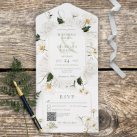 Poireaux rustiques et Fleurs blanches Code QR