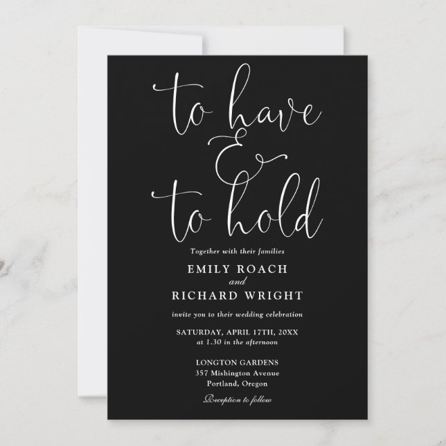 Invitation Tout En Un Pour Avoir Et Tenir Mariage (Devant)