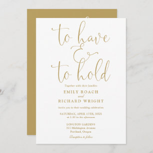 Invitation Tout En Un Pour Avoir Et Tenir Mariage Or