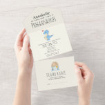 Invitation Tout En Un Preggosaurus Cute Funny Dinosaur Boy Baby shower<br><div class="desc">Préparez-vous pour un baby shower en dino-mite ! Ces invitations hilarants présentent un dinosaure bleu enceinte contre un arrière - plan ludique en coquille d'oeuf avec une carte larvaire pour une tombola de couche. Parfait pour une fête amusante et inoubliable ! Personnalisez-le pour répondre à vos besoins. Objets correspondants dans...</div>