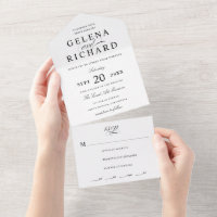 Prénoms Elégant noir et blanc Mariage officiel