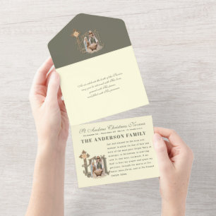 Invitation Tout En Un Prière de l'Avent de Noël Personnalisée Novena