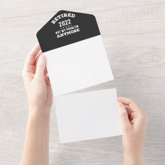 Invitation Tout En Un Retraité 2022 plus mon problème désormais T-shirt  (Déchirure)