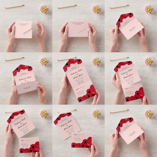 Roses et Pavots Abstraits