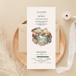 Invitation Tout En Un Russe Boho Watercolor Mariage