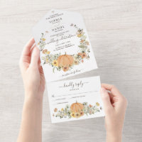 Russe Floral Harvest Automne Citrouille Mariage
