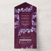 Rustique Dusty Purple Floral Bouquet Plum Mariage