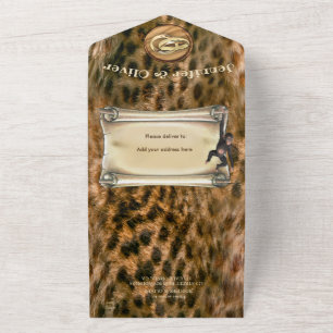 Invitation Tout En Un Safari Wildlife All in One Wedding Inviter
