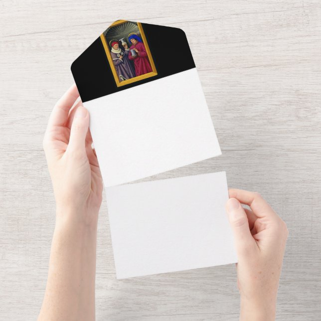 Invitation Tout En Un Saints Cosmas et Damian par Jean Bourdichon (Déchirure)