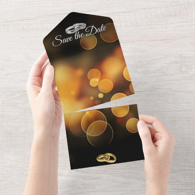 Invitation Tout En Un Sauvegarder la date (Déchirure)